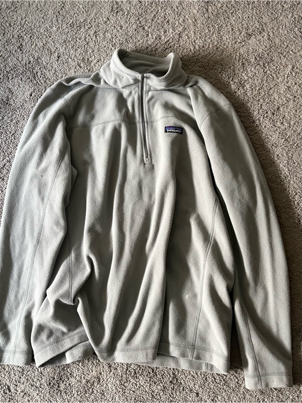 Patagonia Gray Fleece Zip-Up Pullover